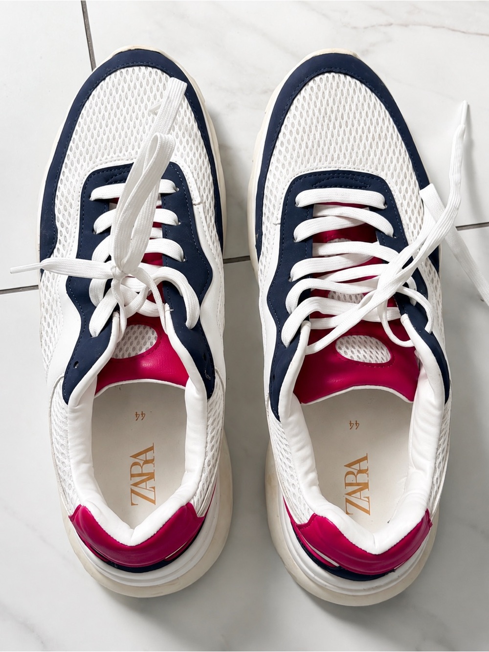 ZARA Men’s White Mesh Sneakers